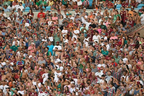 Rio Brasilien Mars 2023 Fans Match Mellan Fluminense Volta Redonda — Stockfoto
