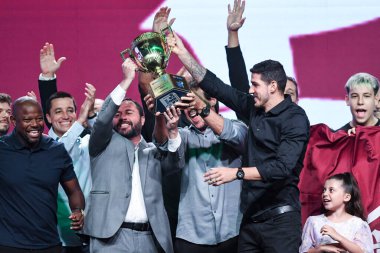 Rio, Brezilya - 10 Nisan 2023, Fluminense takımı 2023 Carioca Şampiyonası 'nda eyalet şampiyonluğu kupasını kazandı.