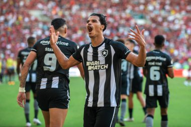 Rio, Brezilya - 30 Nisan 2023, Flamengo ile Botafogo arasındaki maçta Maracana Stadyumu 'nda oynanan 3. raunt.
