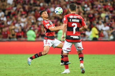 Rio, Brezilya - 30 Nisan 2023, Flamengo-Botafogo maçı Brezilya Şampiyonası, Maracana Stadyumu 'nda 3. tur