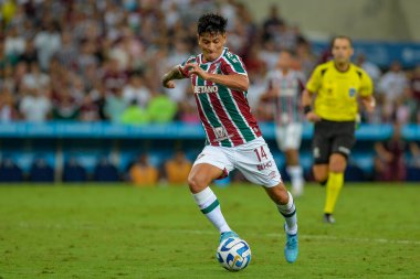 Rio, Brezilya - 02 Mayıs 2023, Alman Cano oyuncusu Fluminense (BRA) ile Libertadores Kupası (ARG) arasındaki maçta, Maracana Stadyumu 'nda grup aşamasında