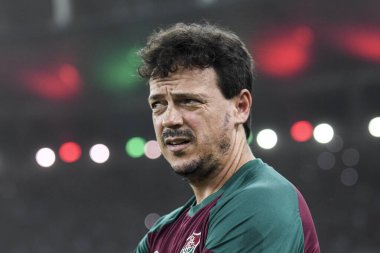 Rio, Brezilya - Mayıs 06, 2023, Fernando Diniz Coach Fluminense ile Vasco arasında oynanan maçta Brezilya Şampiyonası, 4. tur Maracana Stadyumu