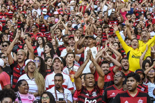 Rio Brazília Május 2023 Rajongók Mérkőzés Között Flamengo Corinthians Brazil — Stock Fotó