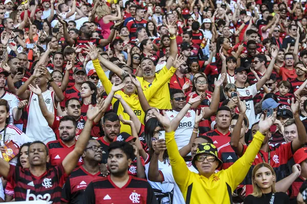 Rio Brazil Maja 2023 Fani Meczu Między Flamengo Corinthians Brazilian — Zdjęcie stockowe