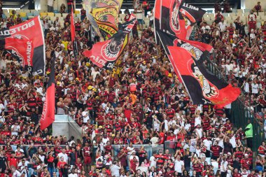 Rio, Brezilya - 16 Temmuz 2023, Fluminense ile Flamengo arasındaki maçta Brezilya Kupası 'nın 15. turu, Maracana Stadyumu