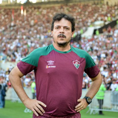 Rio, Brezilya - 16 Temmuz 2023, Fernando Diniz Fluminense ile Flamengo arasında oynanan maçta Maracana Stadyumu 'nda oynanan Brezilya Kupası 15.