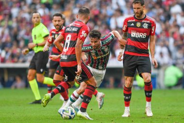 Rio, Brezilya - 16 Temmuz 2023, Fluminense - Flamengo maçı Brezilya Kupası 'nın 15. turu, Maracana Stadyumu