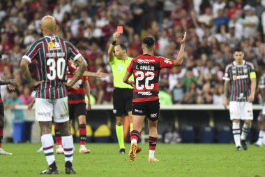 Rio, Brezilya - 16 Temmuz 2023, Luis Araujo Fluminense ile Flamengo arasında oynanan maçta Brezilya Kupası 'nın 15. turu, Maracana Stadyumu