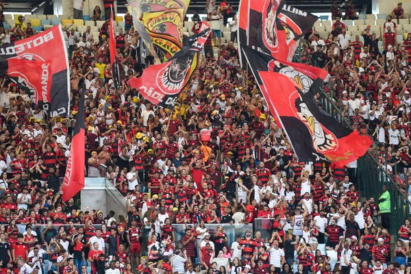 Rio Brasil Julio 2023 Los Aficionados Partido Entre Fluminense Flamengo — Foto de Stock
