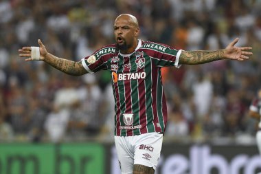 Rio, Brezilya - 19 Ağustos 2023, Felipe Melo Fluminense-Amerika MG maçında Brezilya 20. Raundda Maracana Stadyumu 'nda