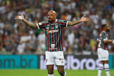 Rio, Brezilya - 19 Ağustos 2023, Felipe Melo Fluminense-Amerika MG maçında Brezilya 20. Raundda Maracana Stadyumu 'nda