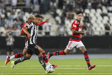 Rio, Brezilya - Eylül 02, 2023, Nilton Santos Stadyumu 'nda Botafogo ve Flamengo arasında oynanan maçta Victor Sa, Brezilya' nın 22.