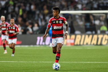 Rio, Brezilya - Eylül 02, 2023, Bruno Henrique ile Botafogo arasında oynanan maçta Brezilya 'nın 22. Raundluk Flamengo Kupası karşılaşması, Nilton Santos Stadyumu