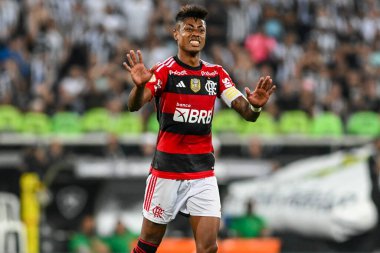 Rio, Brezilya - Eylül 02, 2023, Bruno Henrique ile Botafogo arasında oynanan maçta Brezilya 'nın 22. Raundluk Flamengo Kupası karşılaşması, Nilton Santos Stadyumu