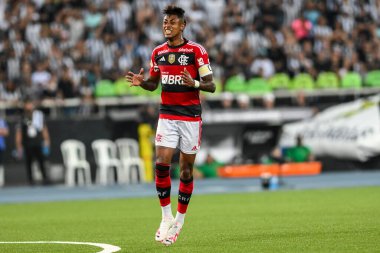 Rio, Brezilya - Eylül 02, 2023, Bruno Henrique ile Botafogo arasında oynanan maçta Brezilya 'nın 22. Raundluk Flamengo Kupası karşılaşması, Nilton Santos Stadyumu