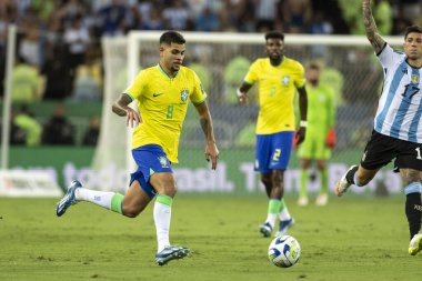 Rio, Brezilya - 21 Kasım 2023, Grupo Guimaraes Brezilya x Arjantin maçında Maracana Stadyumu 'nda oynanan FIFA Dünya Kupası elemelerinin altıncı turunda