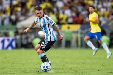 Rio, Brezilya - 21 Kasım 2023, Mac Allister Maracana Stadyumu 'nda oynanan FIFA Dünya Kupası elemelerinin altıncı turunda Brezilya x Arjantin arasında maç yaptı.