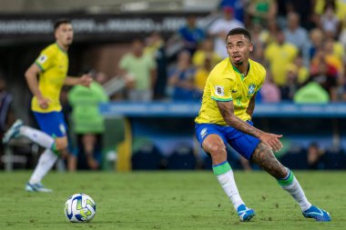 Rio, Brezilya - 21 Kasım 2023, Maracana Stadyumu 'nda oynanan FIFA Dünya Kupası elemelerinde Brezilya x Arjantin arasında oynanan maçta Raphinha oyuncusu