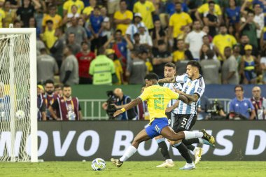 Rio, Brezilya - 21 Kasım 2023, Maracana Stadyumu 'nda oynanan FIFA Dünya Kupası elemelerinde Brezilya x Arjantin arasında oynanan maçta Endrick oyuncusu