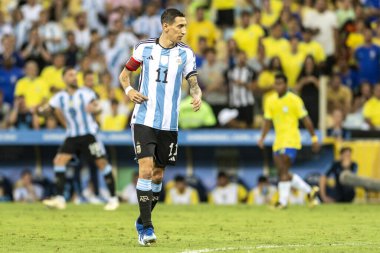 Rio, Brezilya - 21 Kasım 2023, Di Maria Brezilya x Arjantin maçında Maracana Stadyumu 'nda oynanan FIFA Dünya Kupası elemelerinin altıncı turunda