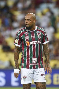 Rio, Brezilya - 25 Kasım 2023, Felipe Melo Fluminenese ile Coritiba arasında oynanan maçta Brezilya 'nın Maracana Stadyumu' nda oynanan 35.