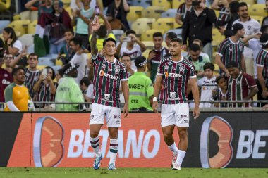 Rio, Brezilya - 25 Kasım 2023, Maracana Stadyumu 'nda oynanan 35. turda Fluminenese - Coritiba maçında Alman Cano oyuncusu