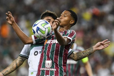 Rio, Brezilya - 25 Kasım 2023, Maracana Stadyumu 'nda oynanan 35. turda Fluminenese - Coritiba maçında Issac oyuncusu