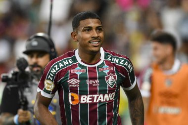 Rio, Brezilya - 25 Kasım 2023, John Kennedy Fluminenese ile Coritiba arasında oynanan maçta Brezilya 'nın Maracana Stadyumu' nda oynanan 35.
