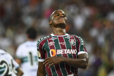 Rio, Brezilya - 25 Kasım 2023, John Arias Fluminenese ile Coritiba arasındaki maçta Brezilya 'nın 35. raundunda Maracana Stadyumu' nda karşılaşacak.