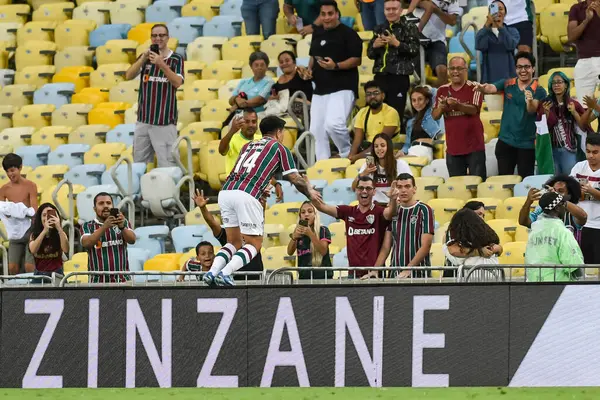 Rio, Brezilya - 25 Kasım 2023, Maracana Stadyumu 'nda oynanan 35. turda Fluminenese - Coritiba maçında Alman Cano oyuncusu