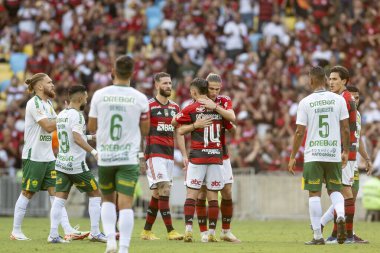 Rio, Brezilya - 3 Aralık 2023, Filipe Luis, Brezilya 'nın Maracana Stadyumu' nda oynanan 37. Raundda Flamengo-Cuiaba maçında karşılaşacak.