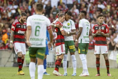 Rio, Brezilya - 3 Aralık 2023, Filipe Luis, Brezilya 'nın Maracana Stadyumu' nda oynanan 37. Raundda Flamengo-Cuiaba maçında karşılaşacak.