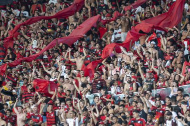 Rio, Brezilya - 3 Aralık 2023, Flamengo ve Cuiaba arasında oynanan maçta Brezilya 'nın Maracana Stadyumu' nda oynanan 37.