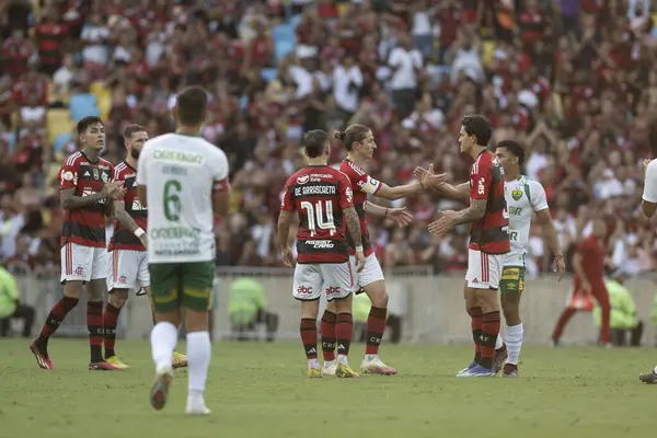 Stock image Rio, Brazil - Dezember, 03 2023, Filipe Luis player in match between Flamengo vs Cuiaba by Brazilian championship of 37th round, in Maracana Stadium