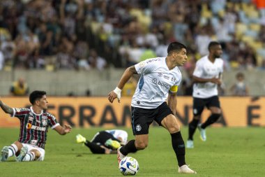 Rio, Brezilya - Aralık, 06 2023, Maracana Stadyumu 'nda Fluminense ile Gremio arasında oynanan maçta Suarez oyuncusu