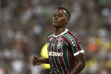 Rio, Brezilya - Aralık, 06 2023, John Arias Fluminense ile Gremio arasında oynanan maçta Brezilya 'nın Maracana Stadyumu' nda oynanan 38.
