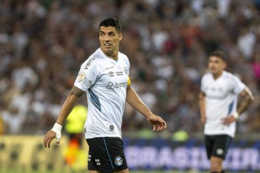Rio, Brezilya - Aralık, 06 2023, Maracana Stadyumu 'nda Fluminense ile Gremio arasında oynanan maçta Suarez oyuncusu