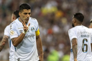 Rio, Brezilya - Aralık, 06 2023, Maracana Stadyumu 'nda Fluminense ile Gremio arasında oynanan maçta Suarez oyuncusu