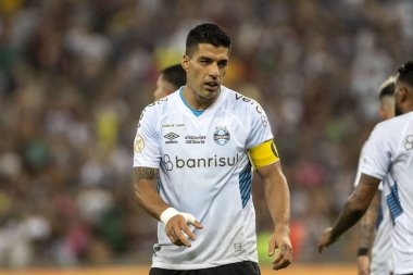 Rio, Brezilya - Aralık, 06 2023, Maracana Stadyumu 'nda Fluminense ile Gremio arasında oynanan maçta Suarez oyuncusu