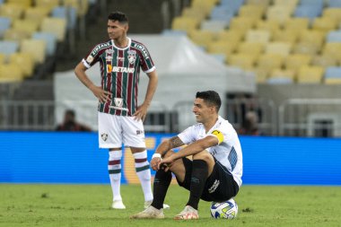 Rio, Brezilya - Aralık, 06 2023, Maracana Stadyumu 'nda Fluminense ile Gremio arasında oynanan maçta Suarez oyuncusu