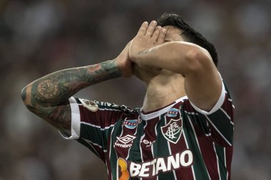 Rio, Brezilya - Aralık, 06 2023, Maracana Stadyumu 'nda Fluminense ile Gremio arasında oynanan maçta Alman Cano oyuncusu