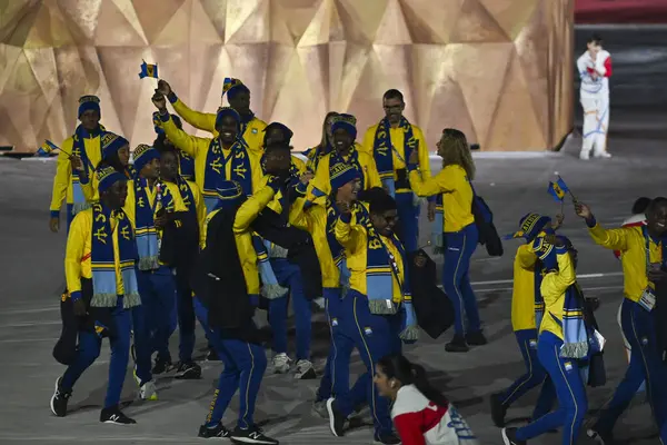 stock image Santiago, Chile - October 20, 2023, Opening ceremony of the 2023 Pan American Games at the Julio Martinez Pradanos National Stadium, Barbados