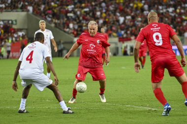 Rio, Brezilya - 27 Aralık 2023, Zico All-star maçı, Zico 'nun Maracana Stadyumu' ndaki hayır maçı.