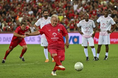 Rio, Brezilya - 27 Aralık 2023, Zico All-star maçı, Zico 'nun Maracana Stadyumu' ndaki hayır maçı.