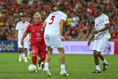 Rio, Brezilya - 27 Aralık 2023, Zico All-star maçı, Zico 'nun Maracana Stadyumu' ndaki hayır maçı.