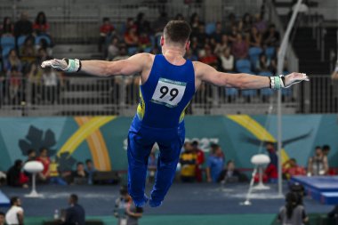 Santiago, Şili, 23 Ekim 2023, Diogo Soares (BRA) 2023 Pan Amerikan Oyunları 'nda erkekler Artistik