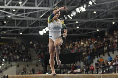 Santiago, Şili, 23 Ekim 2023, Flavia Saraiva (BRA) 2023 Pan Amerikan Oyunları 'nda kadın Sanatçı