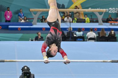 Santiago, Şili, 23 Ekim 2023, Ava Stewart (CAN) 2023 Pan Amerikan Oyunları 'nda kadın Artistik