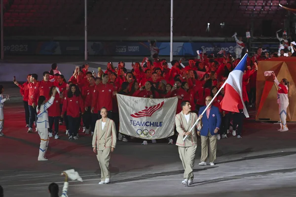 Santiago Chili Oktober 2023 Openingsceremonie Van Pan Amerikaanse Spelen Van Rechtenvrije Stockafbeeldingen