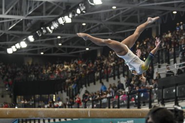 Santiago, Şili, 23 Ekim 2023, Flavia Saraiva (BRA) 2023 Pan Amerikan Oyunları 'nda kadın Sanatçı